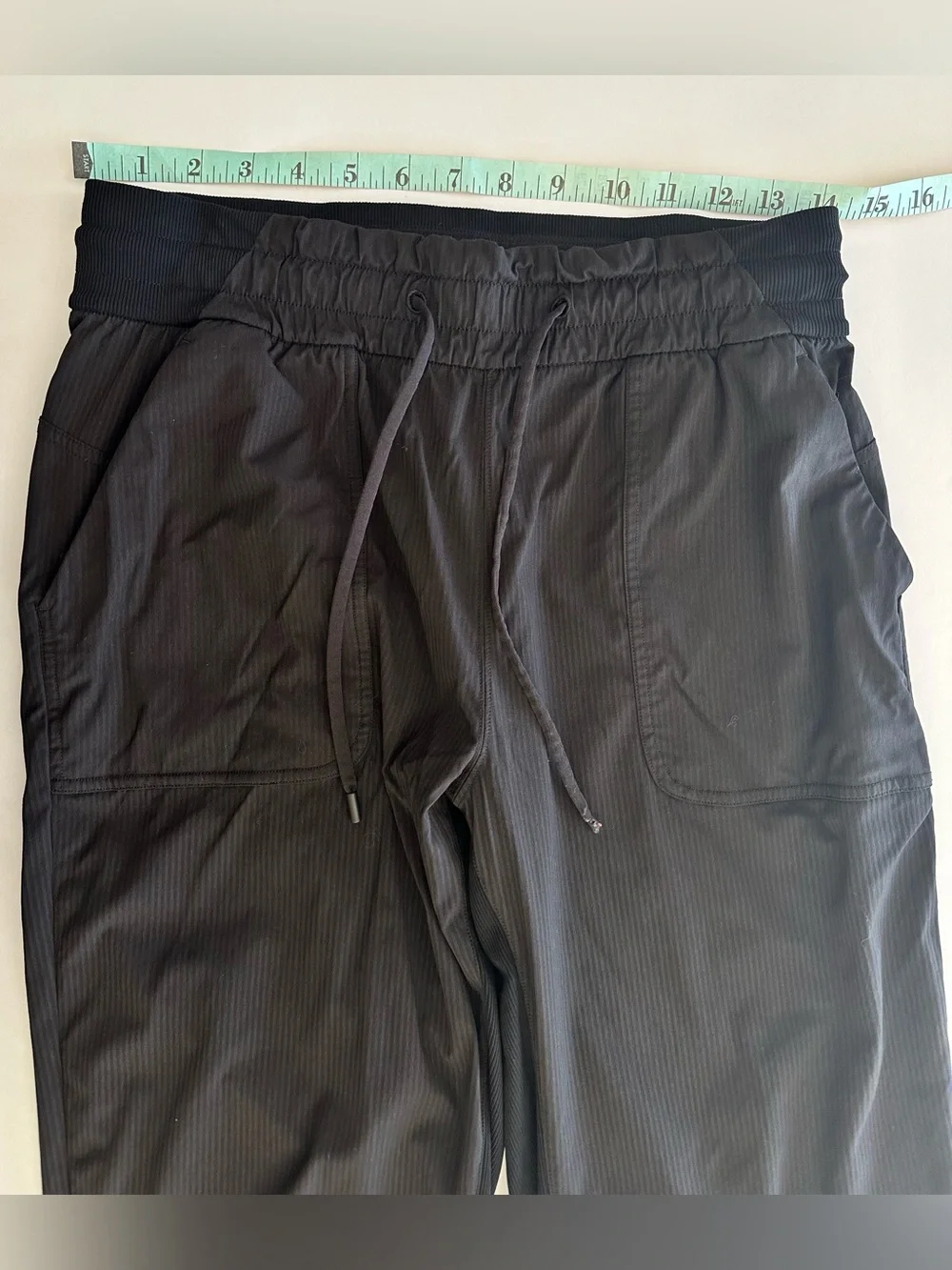 lululemon Black Ribbed print pants - Picture 2 of 8